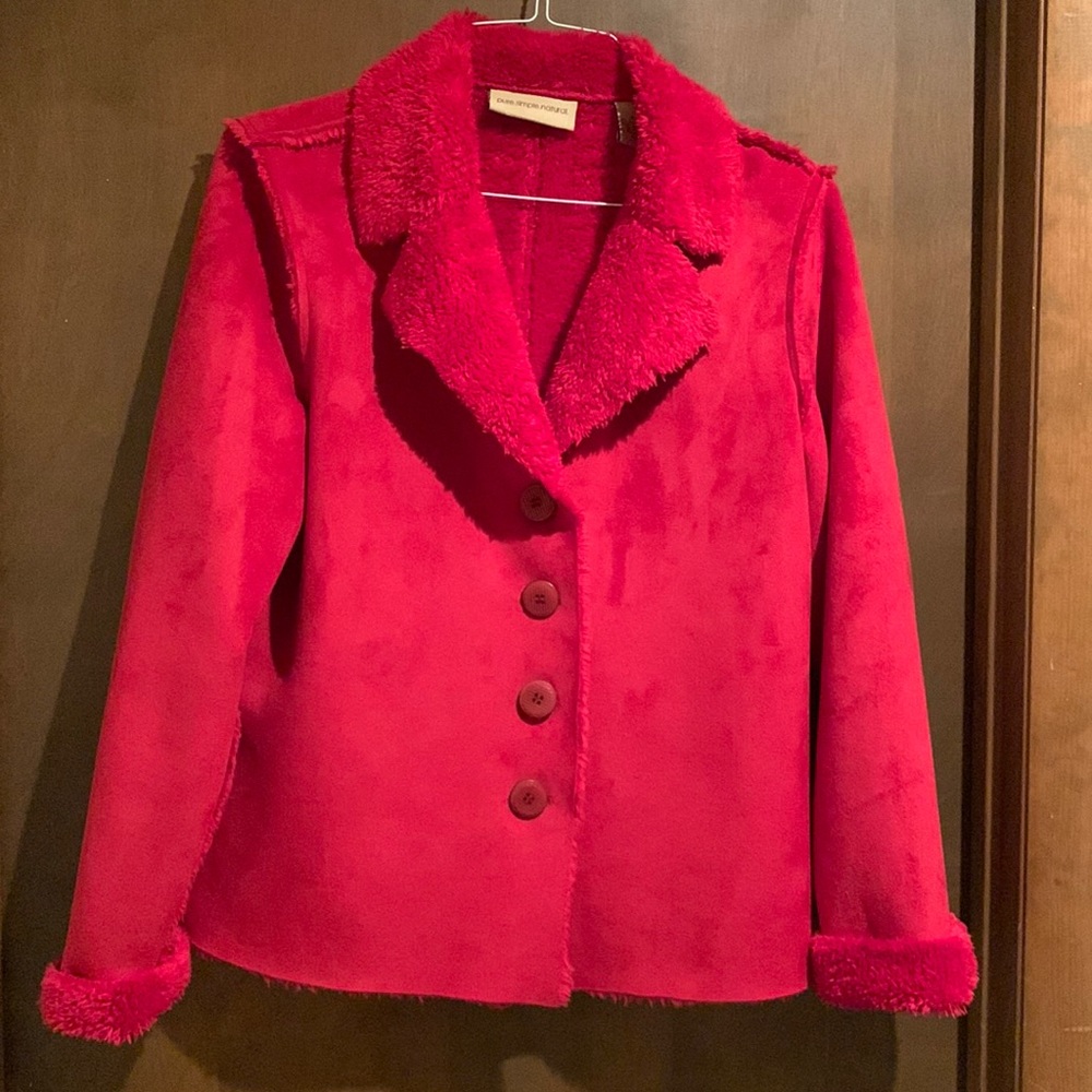 The softest red jacket you could ever wear!  Size M